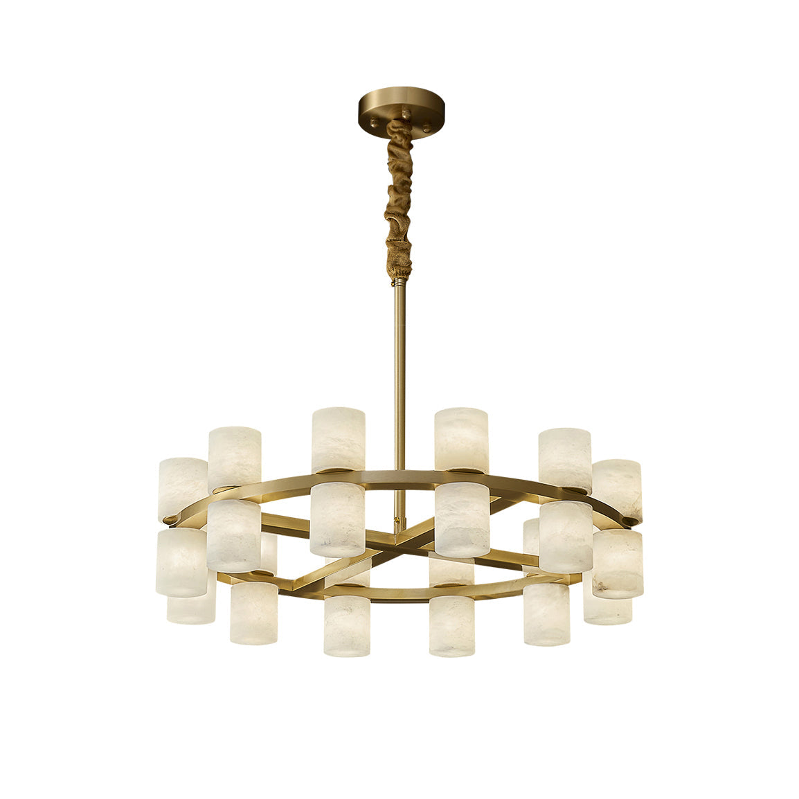 Lysandra Modern Alabaster Round Chandelier