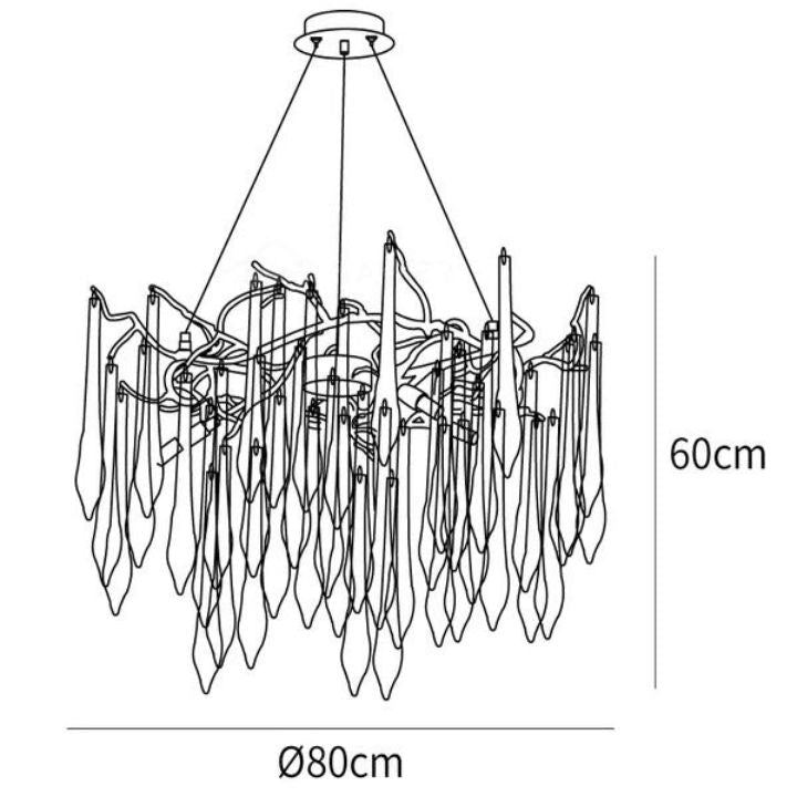 JC Teardrop Crystal Chandelier