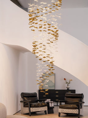 Galaxy Tidal Art Glass Crystal Spiral Chandelier