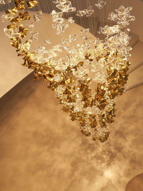 Galaxy Tidal Art Glass Crystal Spiral Chandelier