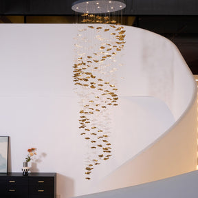 Galaxy Tidal Art Glass Crystal Spiral Chandelier