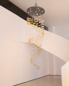 Galaxy Tidal Art Glass Crystal Spiral Chandelier