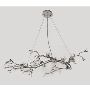 Selenite Crystal Blossom Branching Tree Chandelier