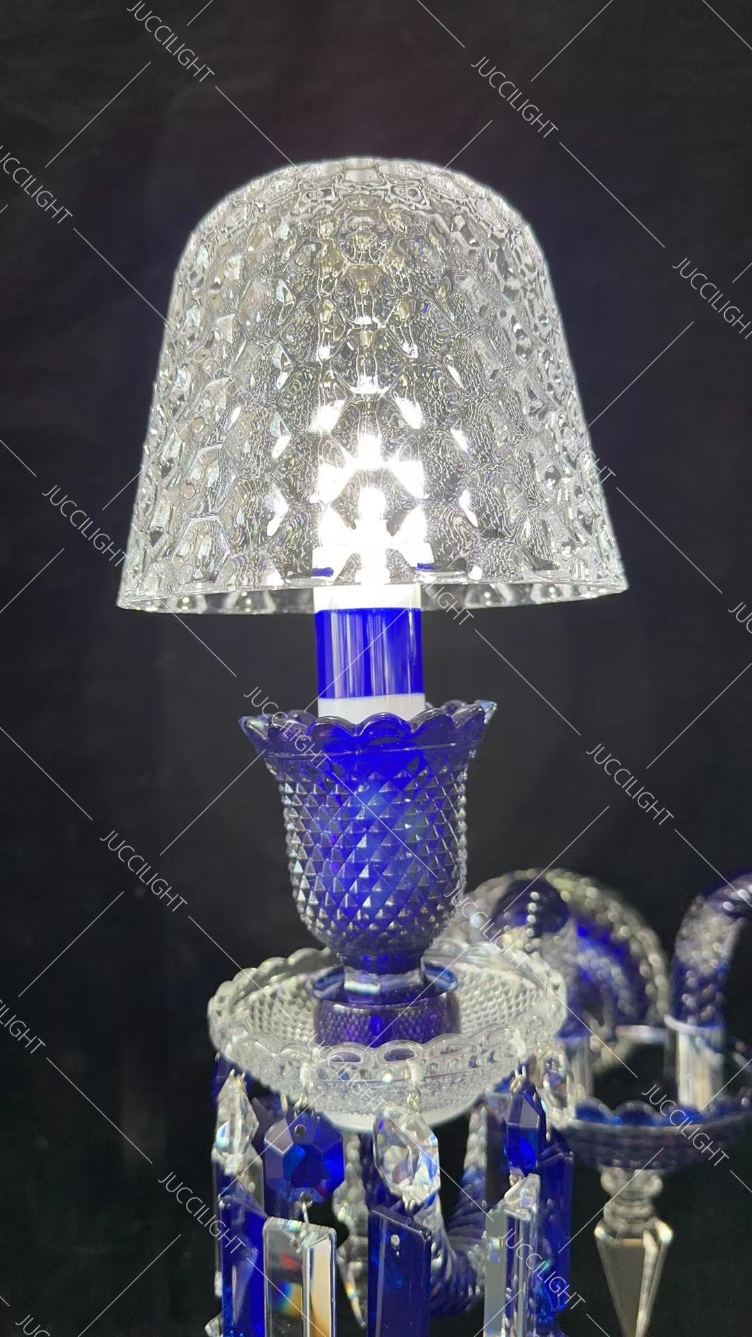 Bacara Zenith Faunacrystopolis Blue Crystal Chandelier