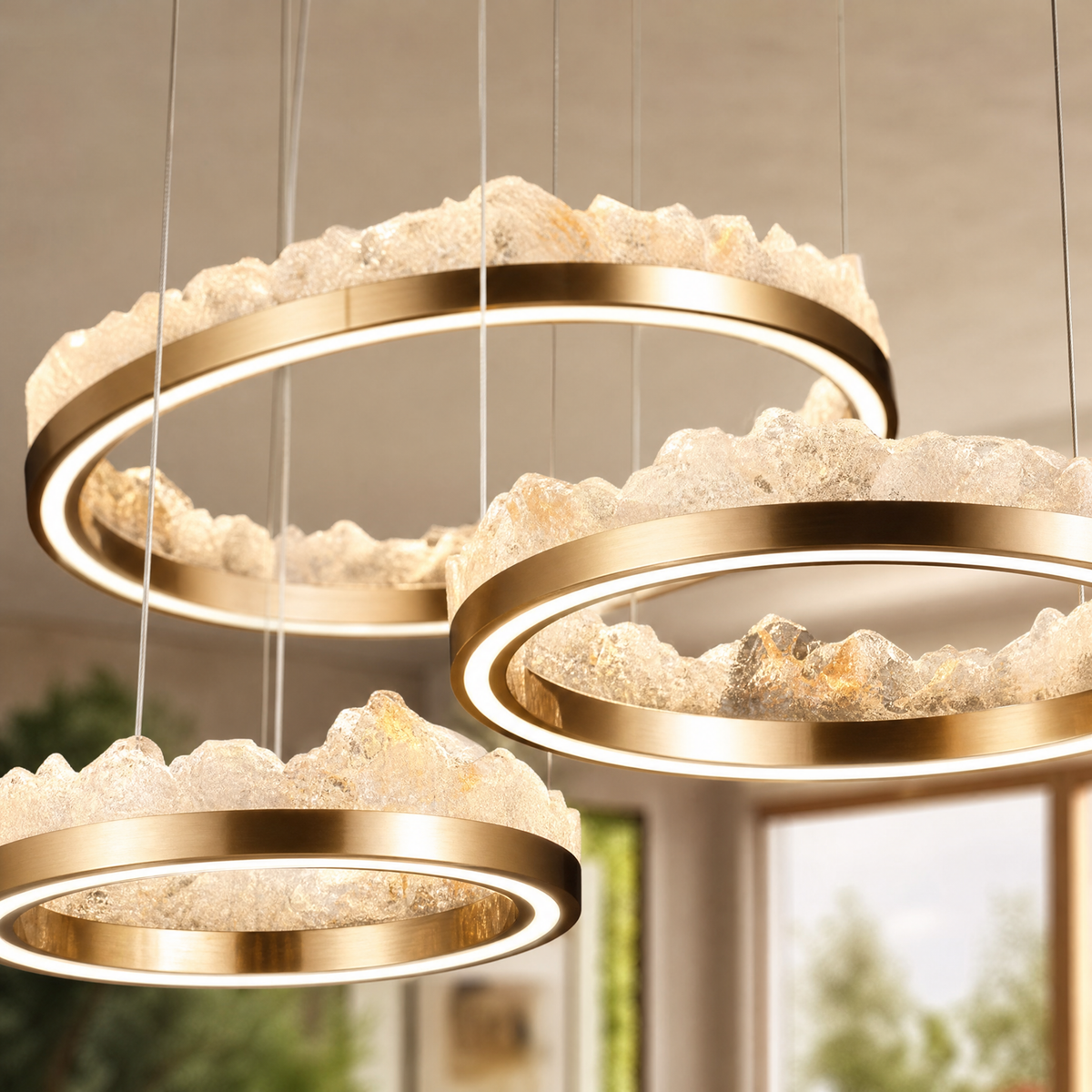 Vast Realm Modern Multi-Tier Cluster Chandelier