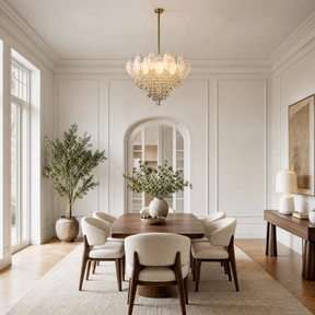 Vivienne Frosted Glass & Crystal Chandelier