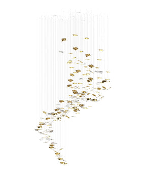 Galaxy Whispering Kerchiefs Meteor Shower Crystal Spiral Chandelier