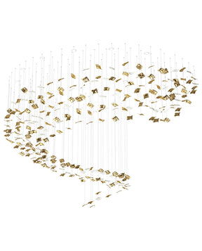 Galaxy Whispering Kerchiefs Meteor Shower Crystal Spiral Chandelier