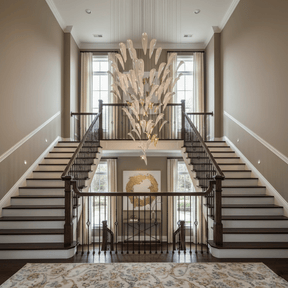 Galaxy White Feather Art Deco Chandelier