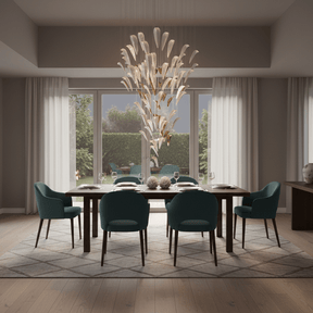 Galaxy White Feather Art Deco Chandelier