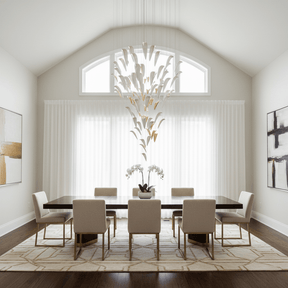 Galaxy White Feather Art Deco Chandelier