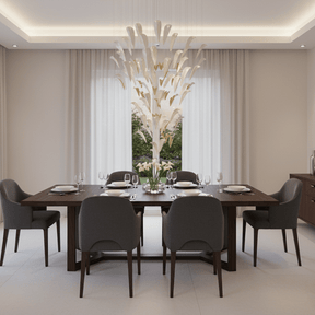 Galaxy White Feather Art Deco Chandelier