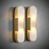 Wall Sconces Set of 2, Alabaster Wall Light, 19.7'' Indoor Vanity Light Fixtures for Bathroom
