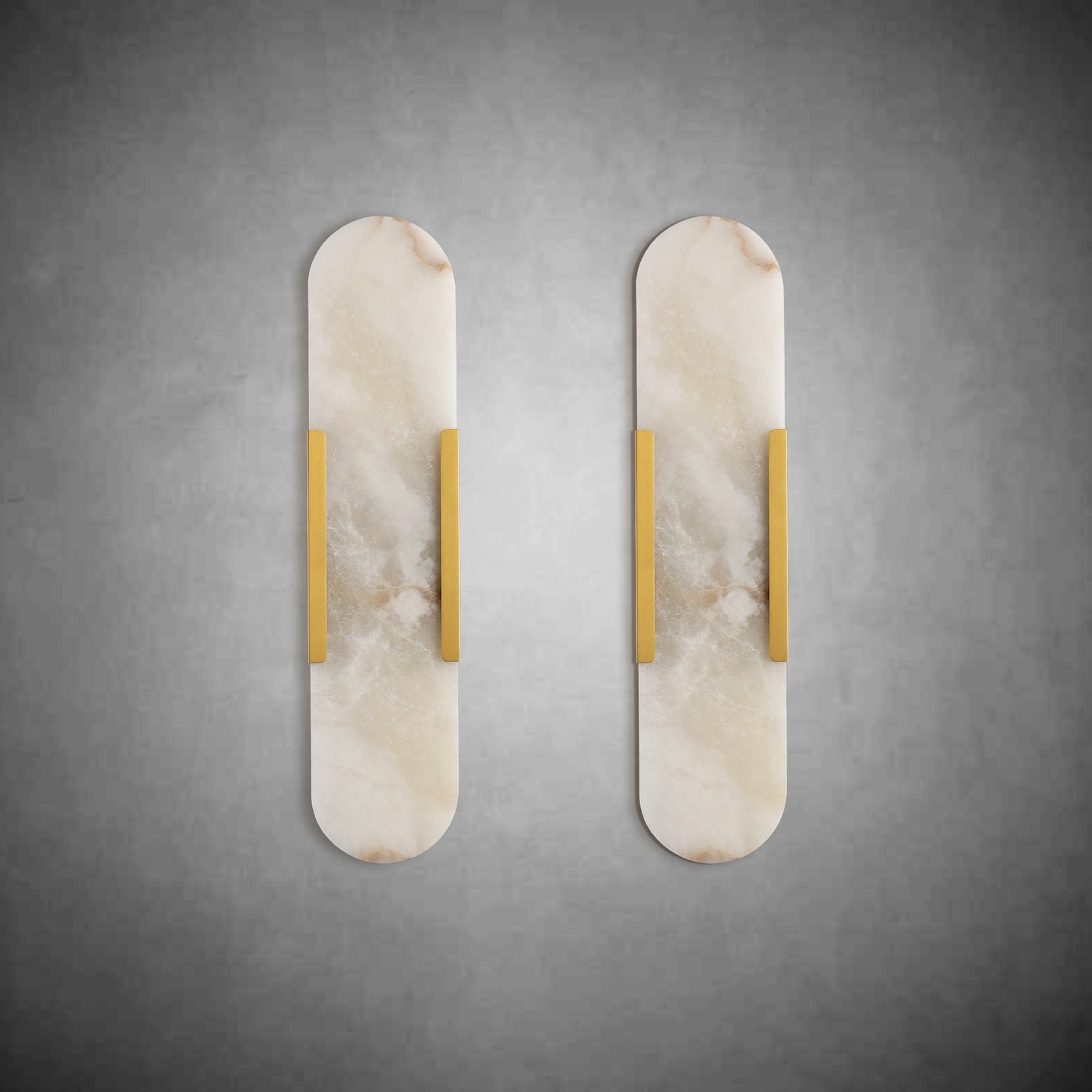 Wall Sconces Set of 2, Alabaster Wall Light, 19.7'' Indoor Vanity Light Fixtures for Bathroom