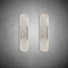 Wall Sconces Set of 2, Alabaster Wall Light, 19.7'' Indoor Vanity Light Fixtures for Bathroom