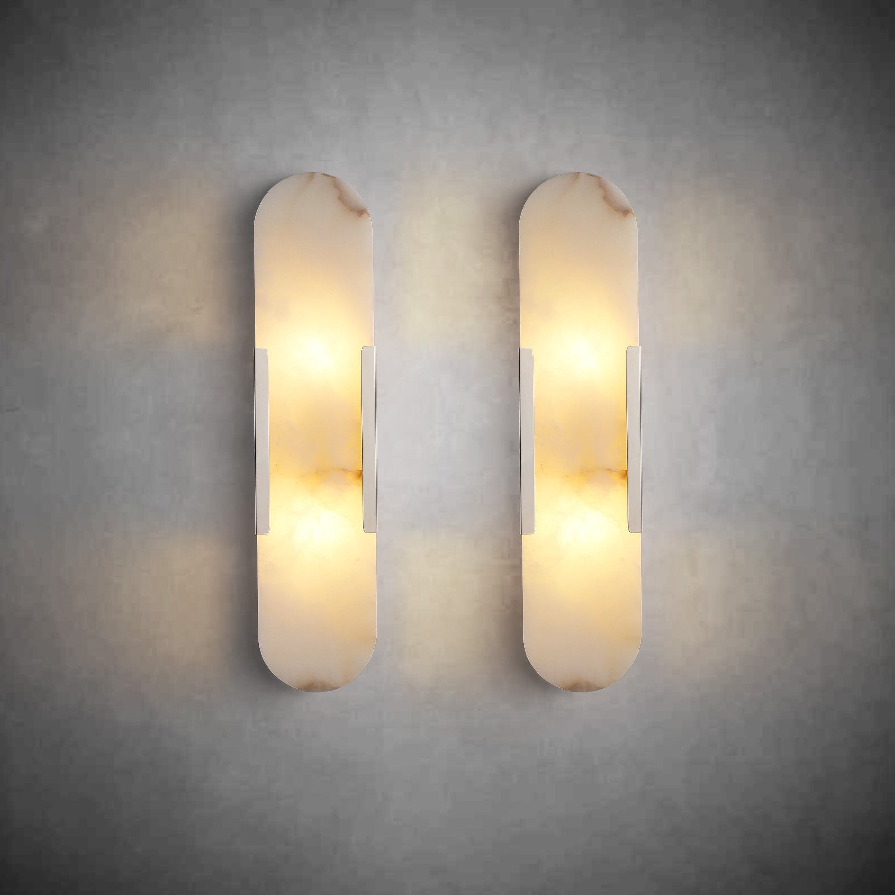 Wall Sconces Set of 2, Alabaster Wall Light, 19.7'' Indoor Vanity Light Fixtures for Bathroom