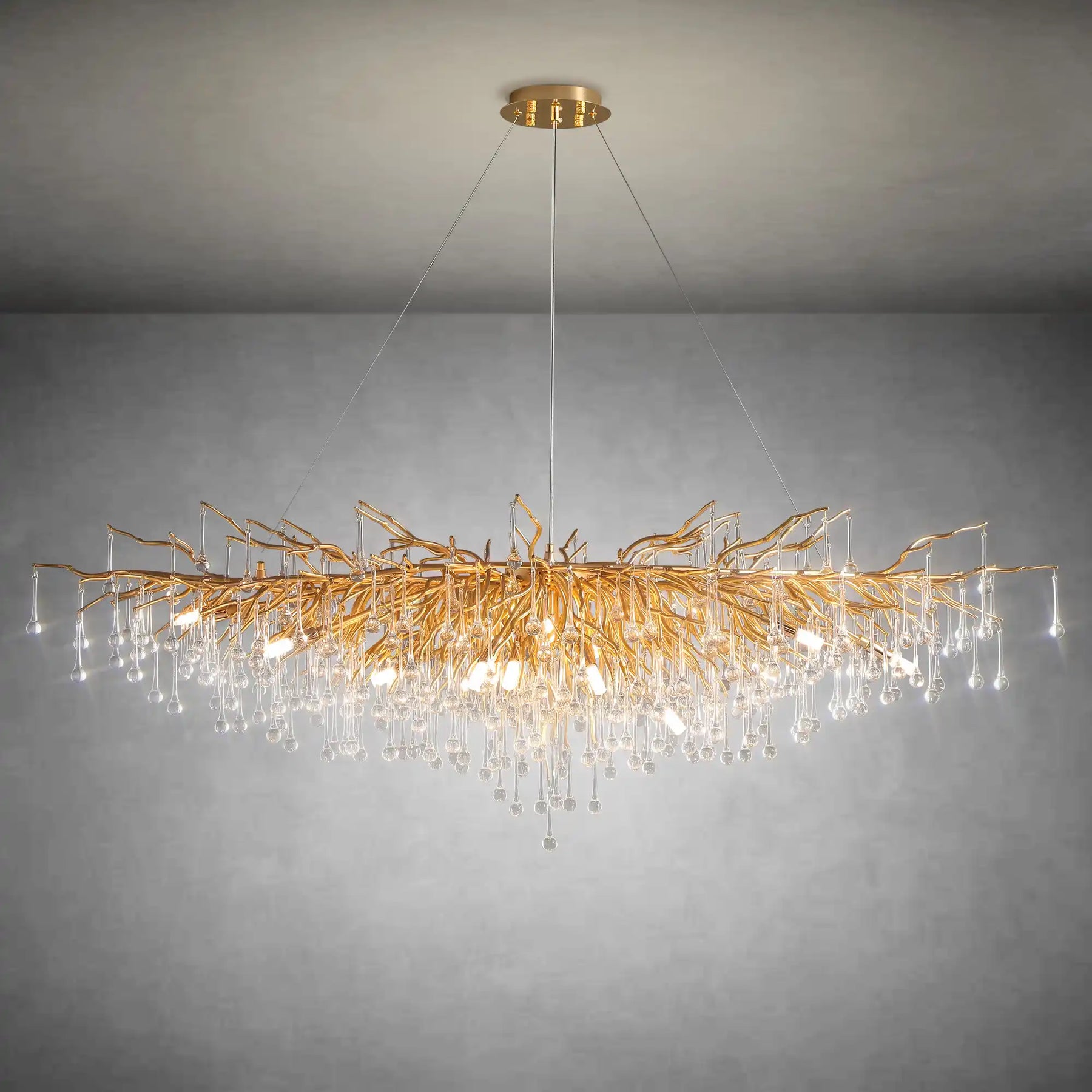 63" Modern Crystal Tree Branch Chandelier with 15 Lights
