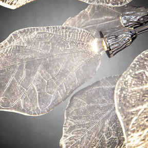 Modern Silver Leaf Chandelier D23 LED Dimmer Adjustable