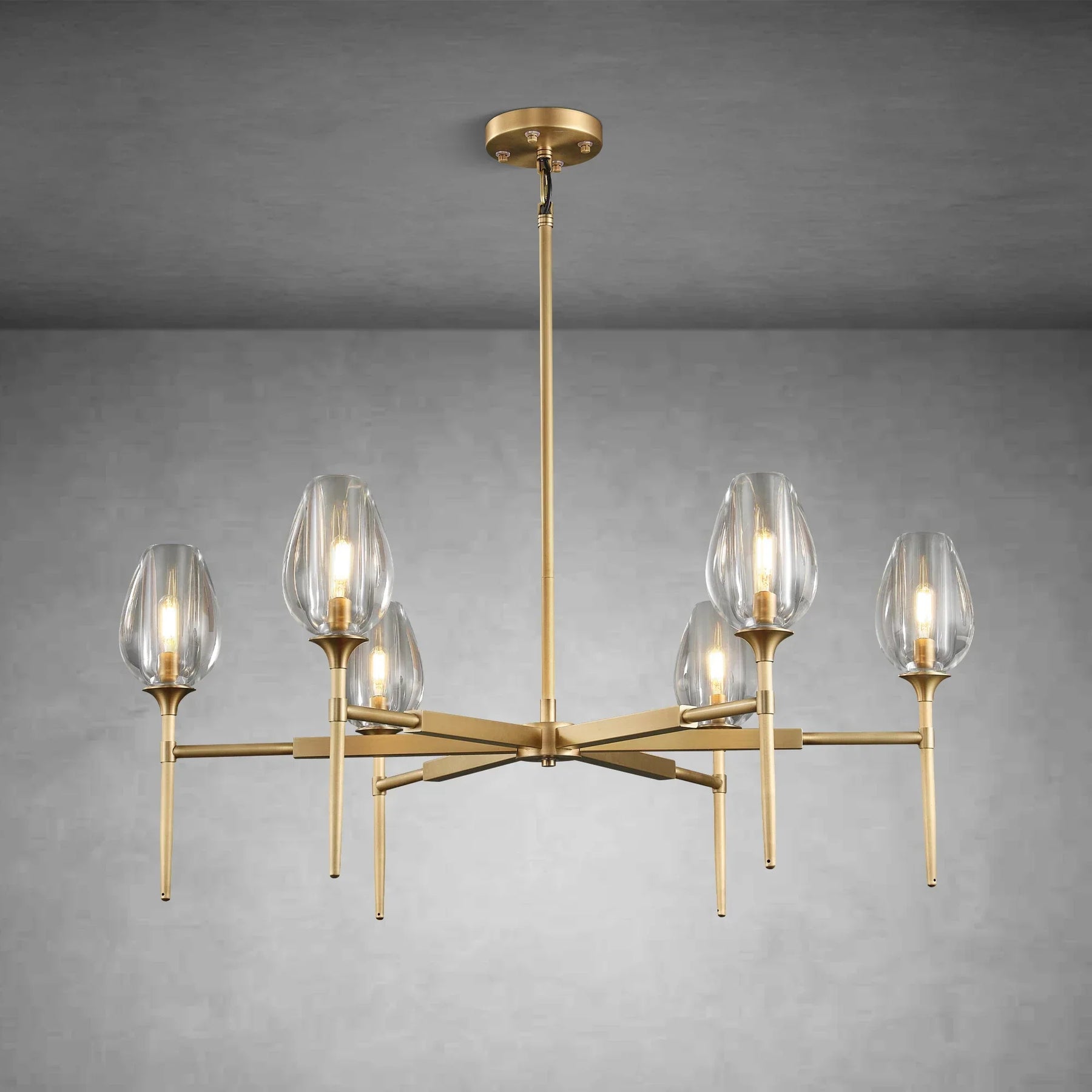 Modern Tulip Round Chandelier for Living Rooms and Bedrooms
