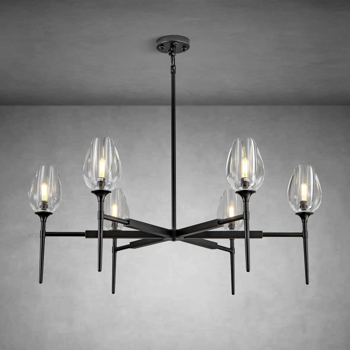 Modern Tulip Round Chandelier for Living Rooms and Bedrooms