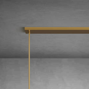 Modern Linear Chandelier with Clear Glass Cylinder Lights for Dining Room