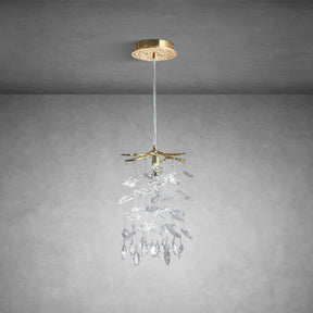 23.6" Modern Gold Tree Branch Crystal Chandelier