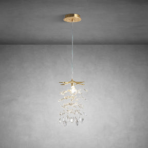 23.6" Modern Gold Tree Branch Crystal Chandelier