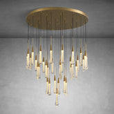 Cascade Glass Raindrop Chandelier - Luxury Grand Foyer & Staircase Lighting