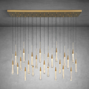 Cascade Glass Raindrop Chandelier - Luxury Grand Foyer & Staircase Lighting