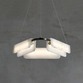 Delphine Round Alabaster Living Room Chandelier