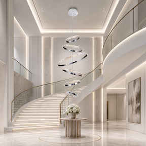 Yiosi Bryant Cascading Crystal Ring Chandelier