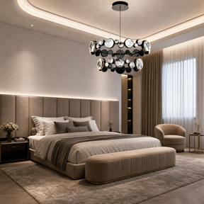 Yiosi Eclipse Two Ring Modern Crystal Chandelier