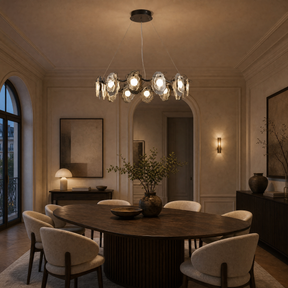 Modern Chandelier in a living room