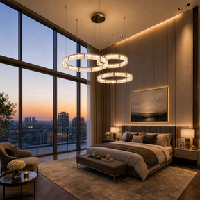 Modern Chandelier in a foyer
