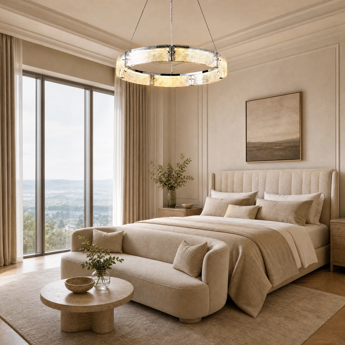 Yiosi Halo Glass Chandelier
