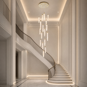 Yiosi Halsey Linear Icicle Crystal Glass Chandelier 47" L