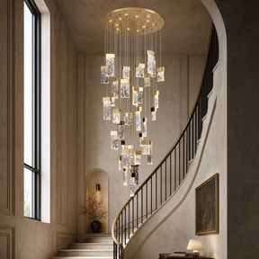 Yiosi Knox Cascading Fluted Glass Chandelier 31.5" D