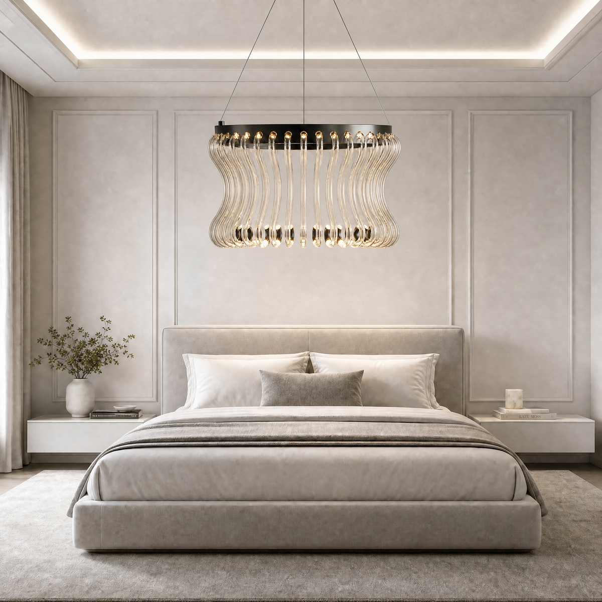 Yiosi Lennox Round Glass Chandelier 21.6" D