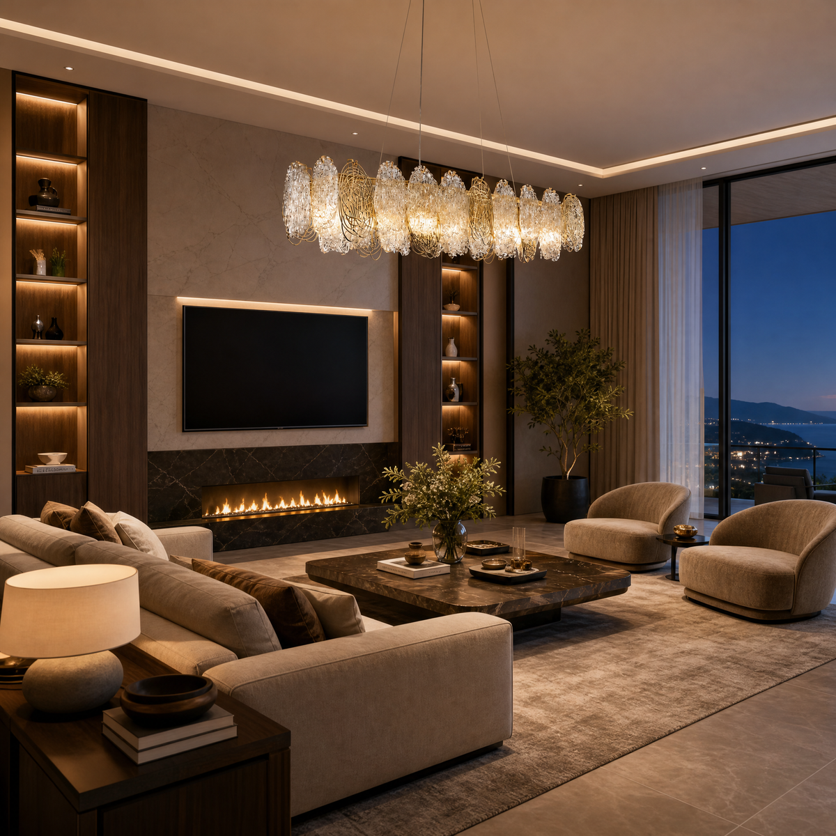 Yiosi Series Glass Chandelier Style R