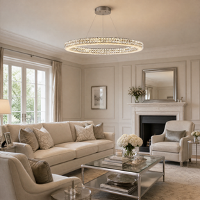 Yiosi Vera Crystal & Alabaster Ring Chandelier