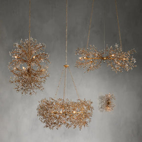 Fiore Crown Glass Chandelier