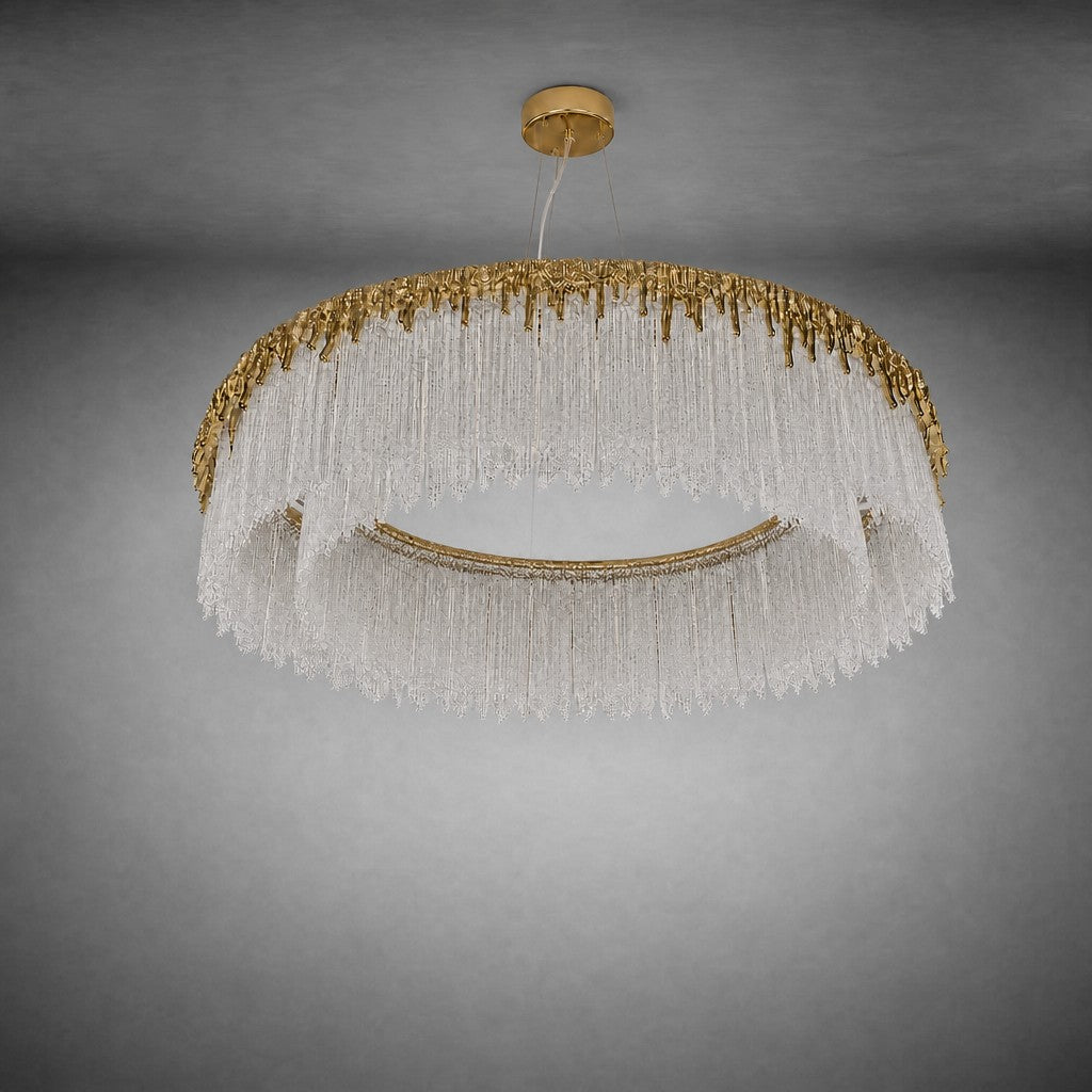Ice Bloom Glass Chandelier D800 - Copper