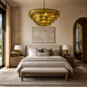 Ghiaccio Round Glass Chandelier