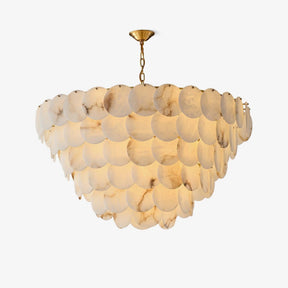 Alabaster Shell Brass Chandelier with 2/3/4/5/6 layer - Merlin Lamps