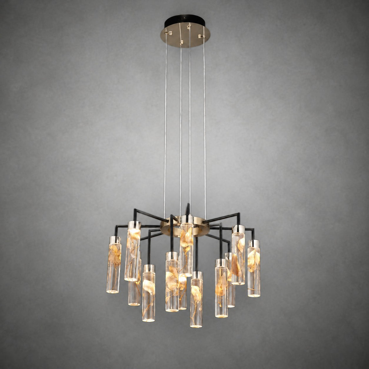 Phoenix Tree Modern Sculptural Ring Chandelier
