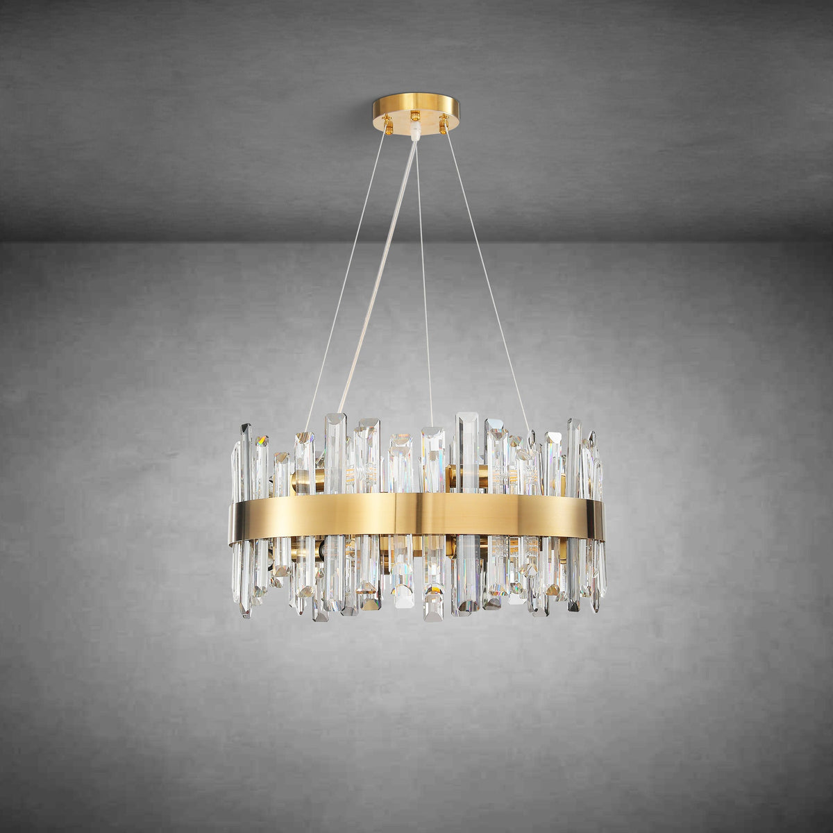 Modern Round Crystal Chandelier