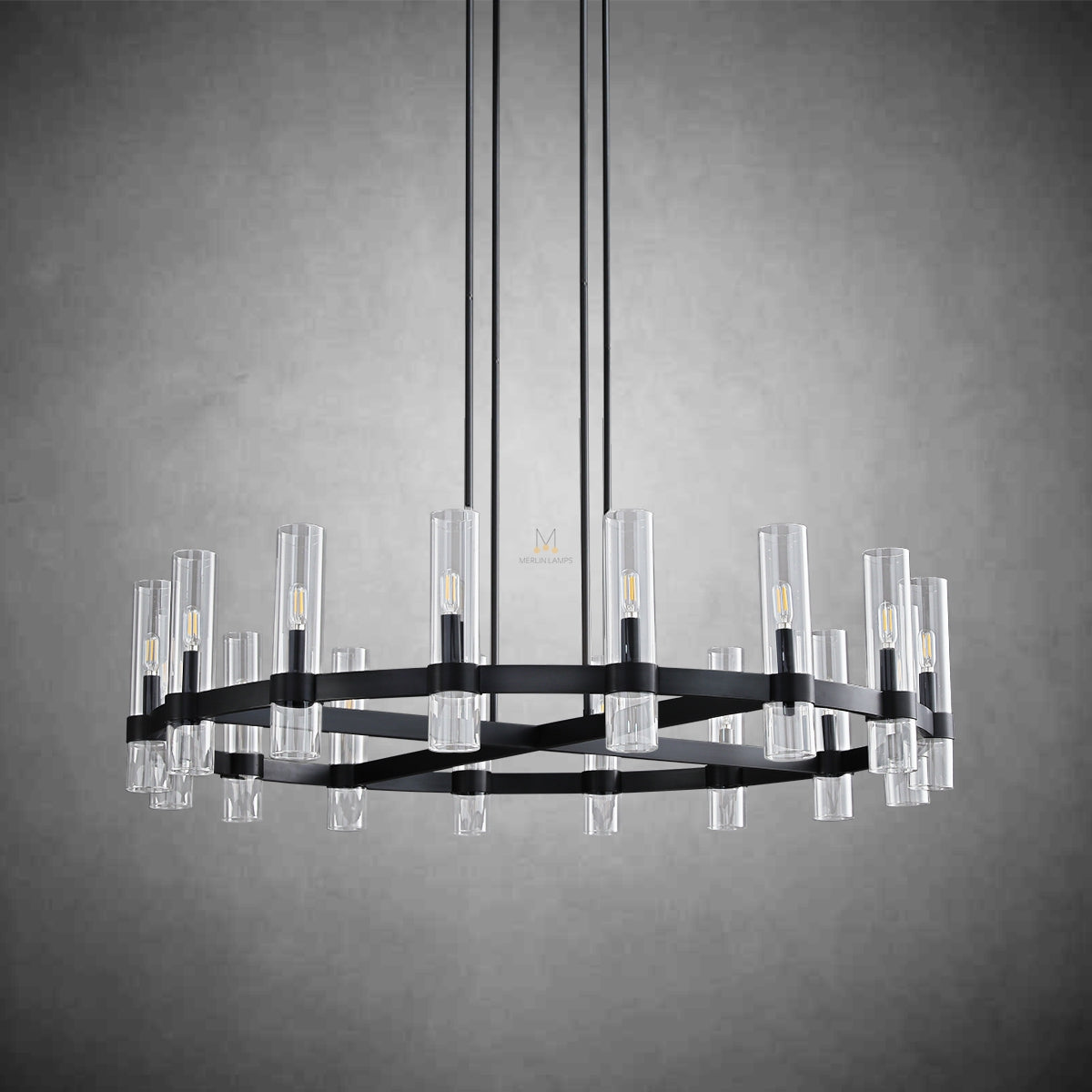 Nova Series Luxury Glass Round Chandelier, Modern Lamp Fixtures