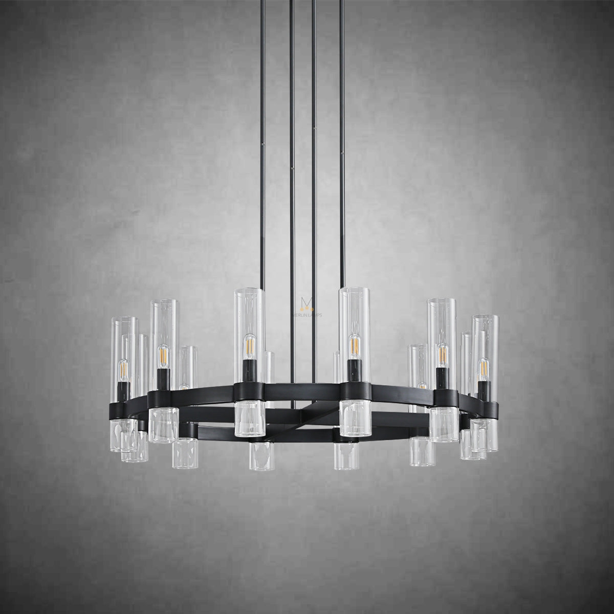 Nova Series Luxury Glass Round Chandelier, Modern Lamp Fixtures