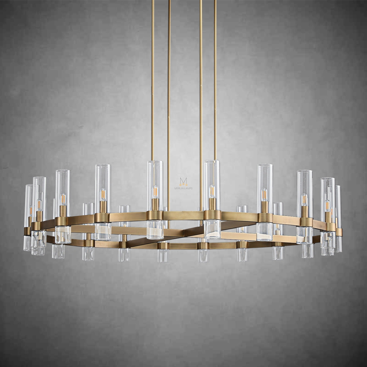 Nova Series Luxury Glass Round Chandelier, Modern Lamp Fixtures