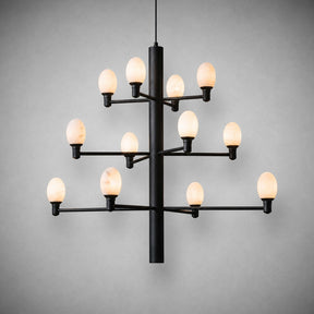 Ramo Alabaster Large Black Chandelier